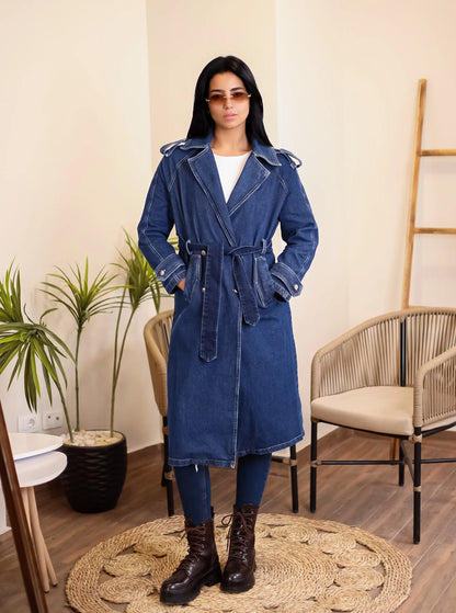 Denim trench coat - Jeno