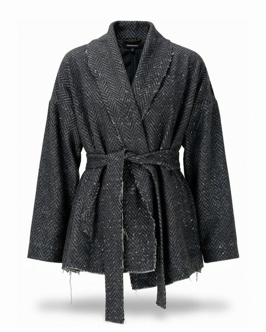HBShop garment image: Night Out Tweed Jacket - OBI, Black