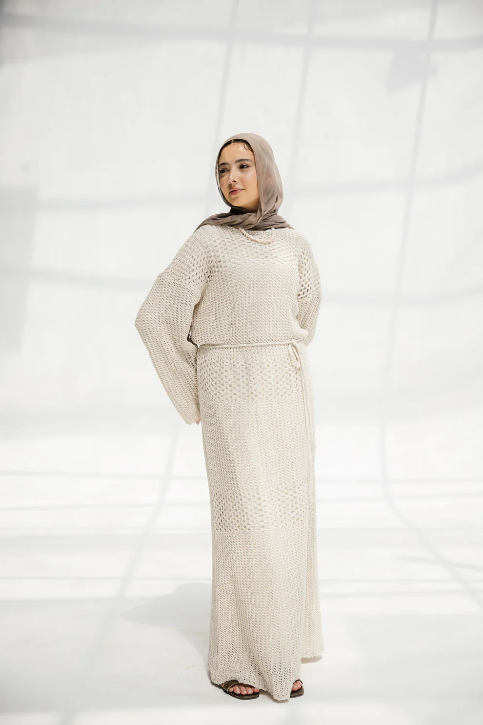 The fish net dress - Peach and mint
