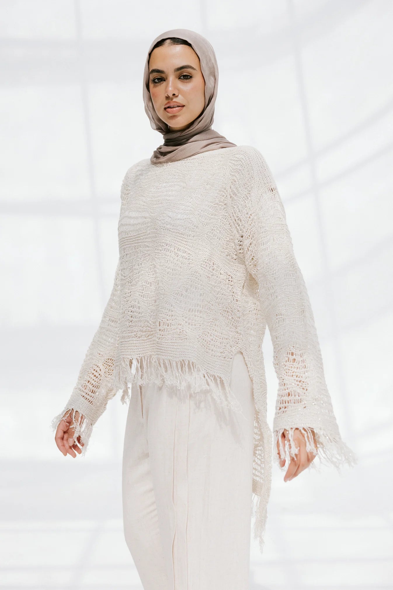 Whisper knit - Peach and mint
