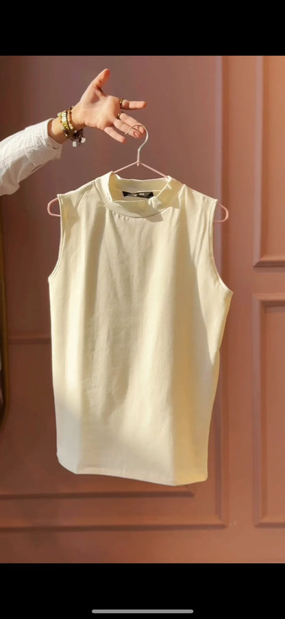 Sleeveless cotton top - dress in samra