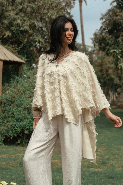 Fringe knit cardigan - URS