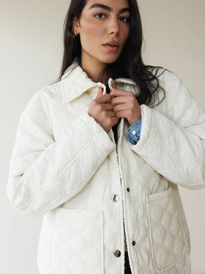 Embroidered Puffer Jacket  - ASCIA