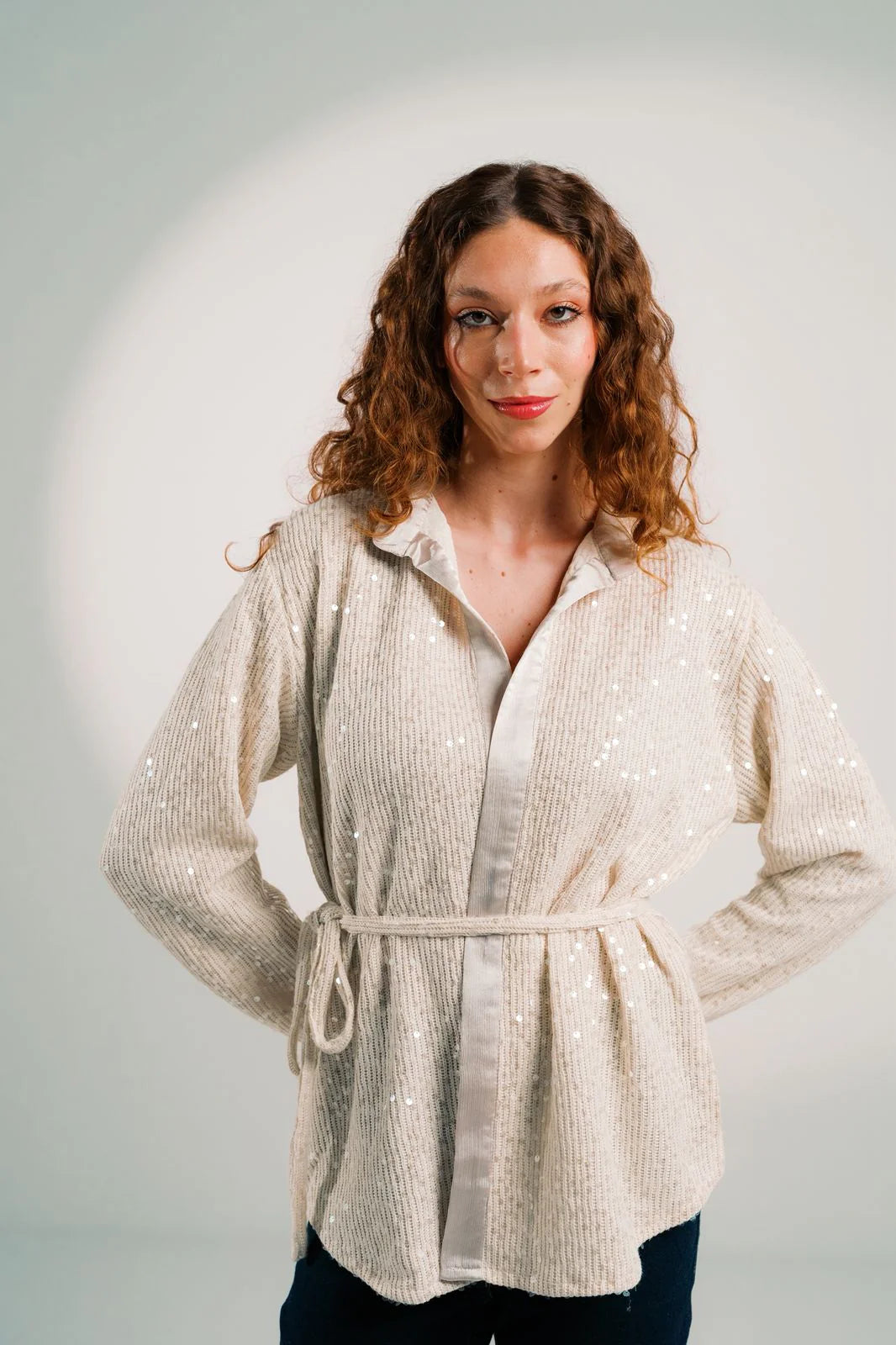 Sequin Knit Cardigan - Honna