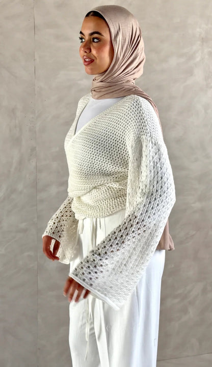 Seashell wrap crochet top - Double anne