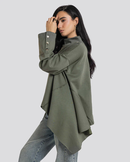 Asymmetric Edit Sweatshirt - Sara salama