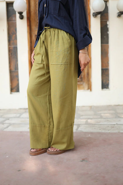 Linen wide Pants - Taji