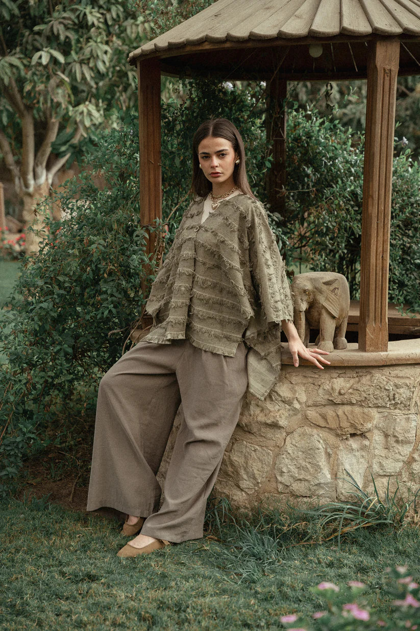 Fringe knit cardigan - URS