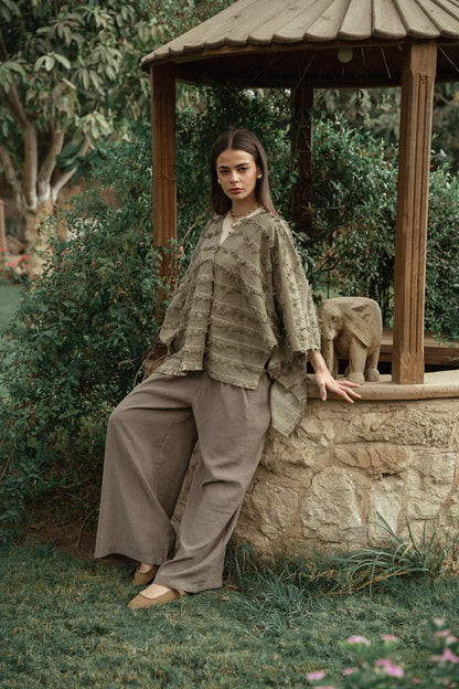 Fringe knit cardigan - URS