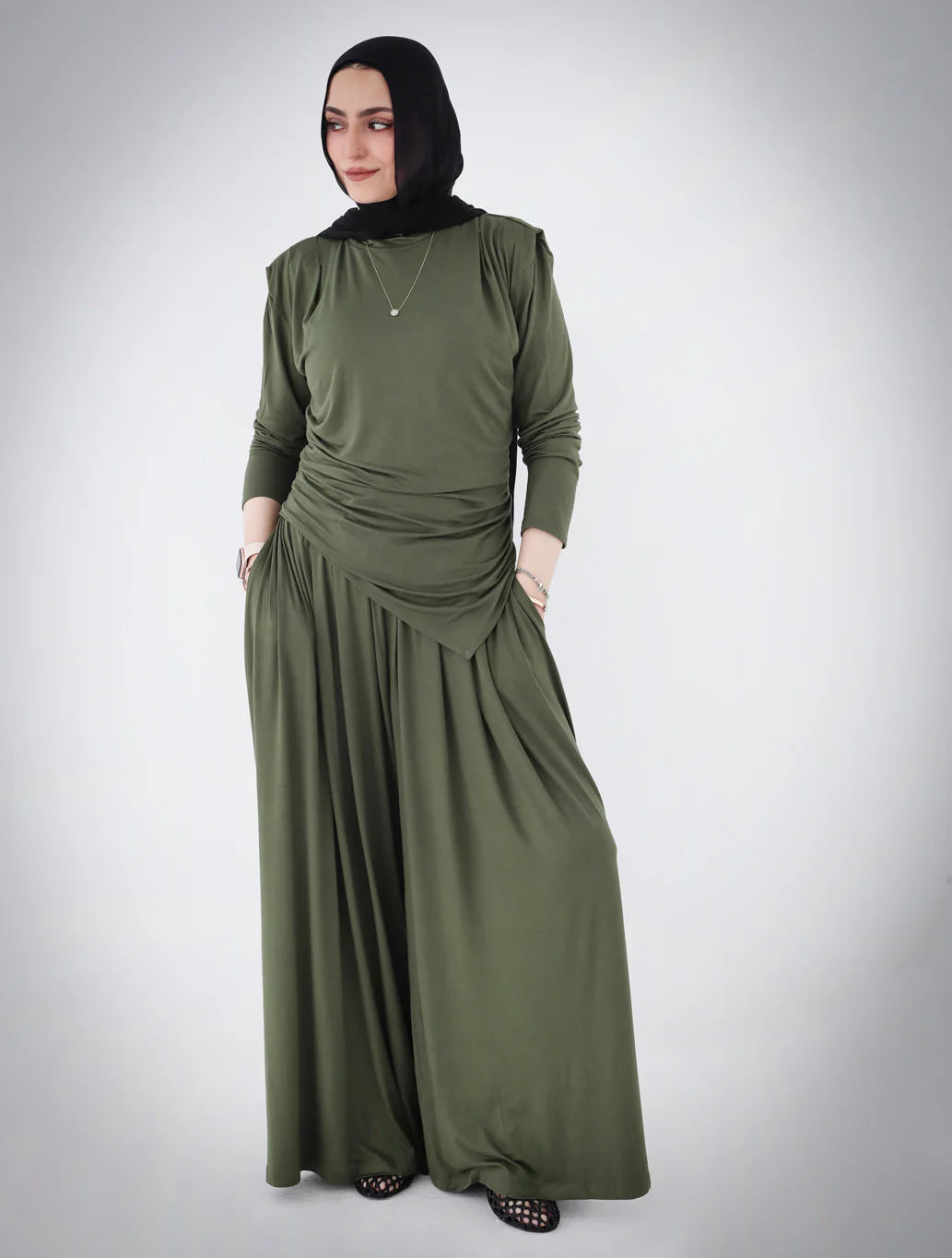 Draped Cotton Set - Sara salama