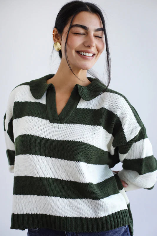 cozy striped sweatshirt - Amalia