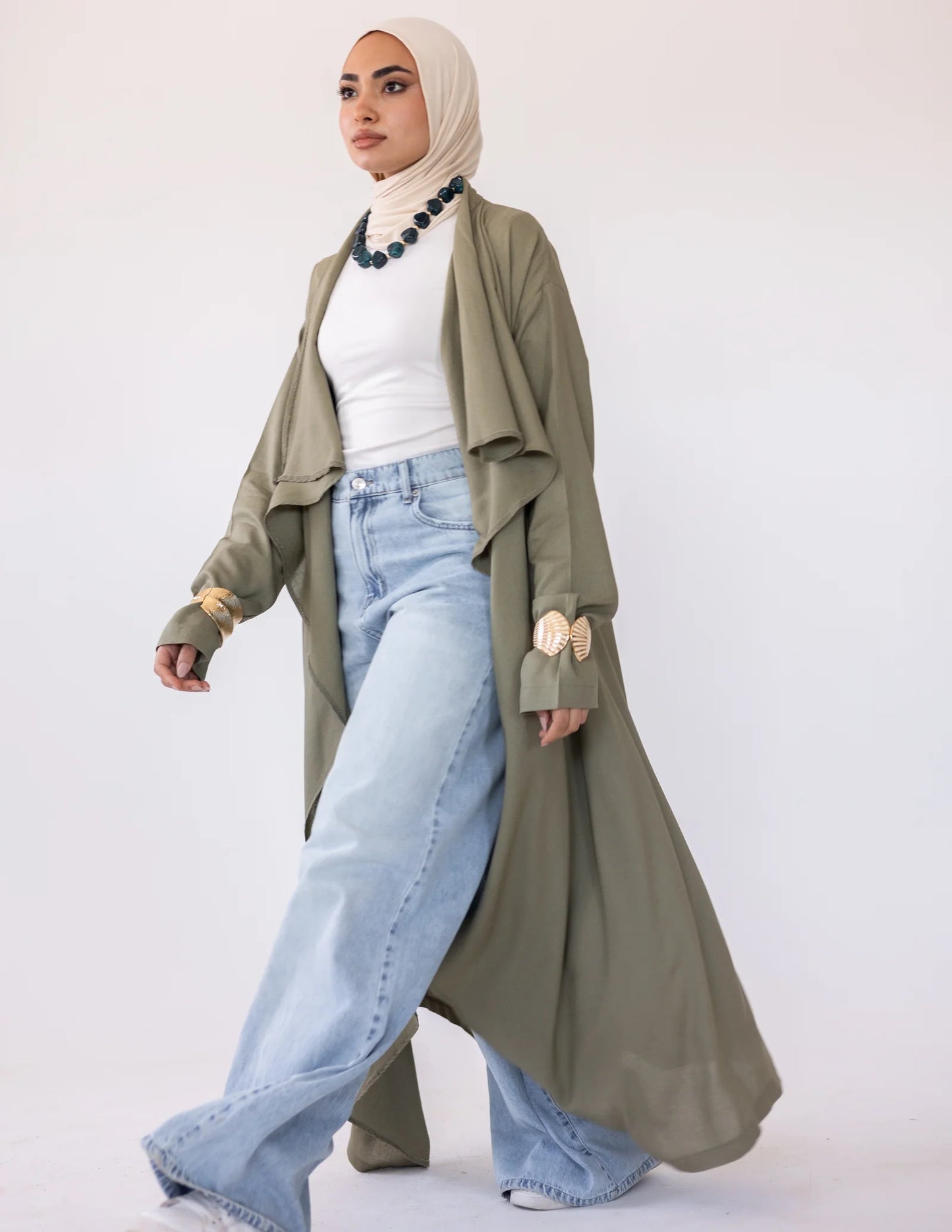 Zyra Linen Cardigan - Khadija Hijab