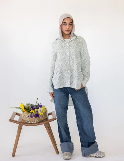 Prisma Textured Shirt - Khadija Hijab