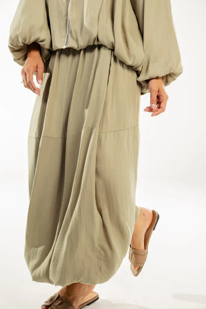 S-S74 SATIN SKIRT - AED