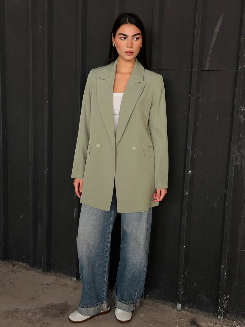 Striped relaxed fit blazer - NK Designs