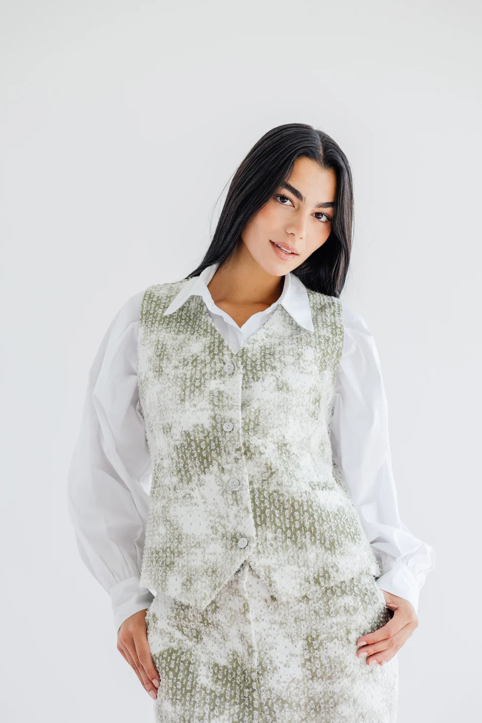 rising star denim vest - Amalia