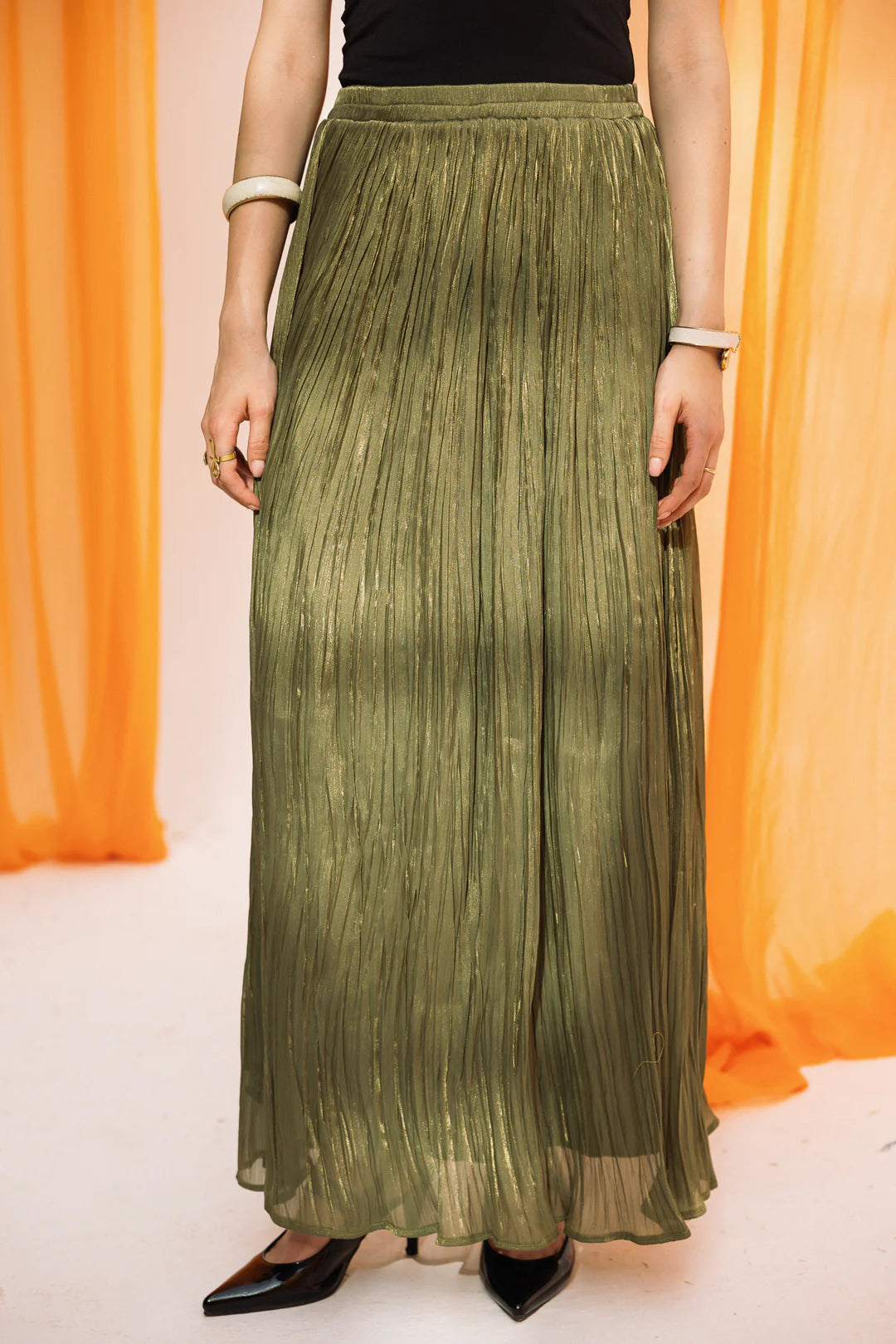 Chiffon sparkling skirt - chiffon