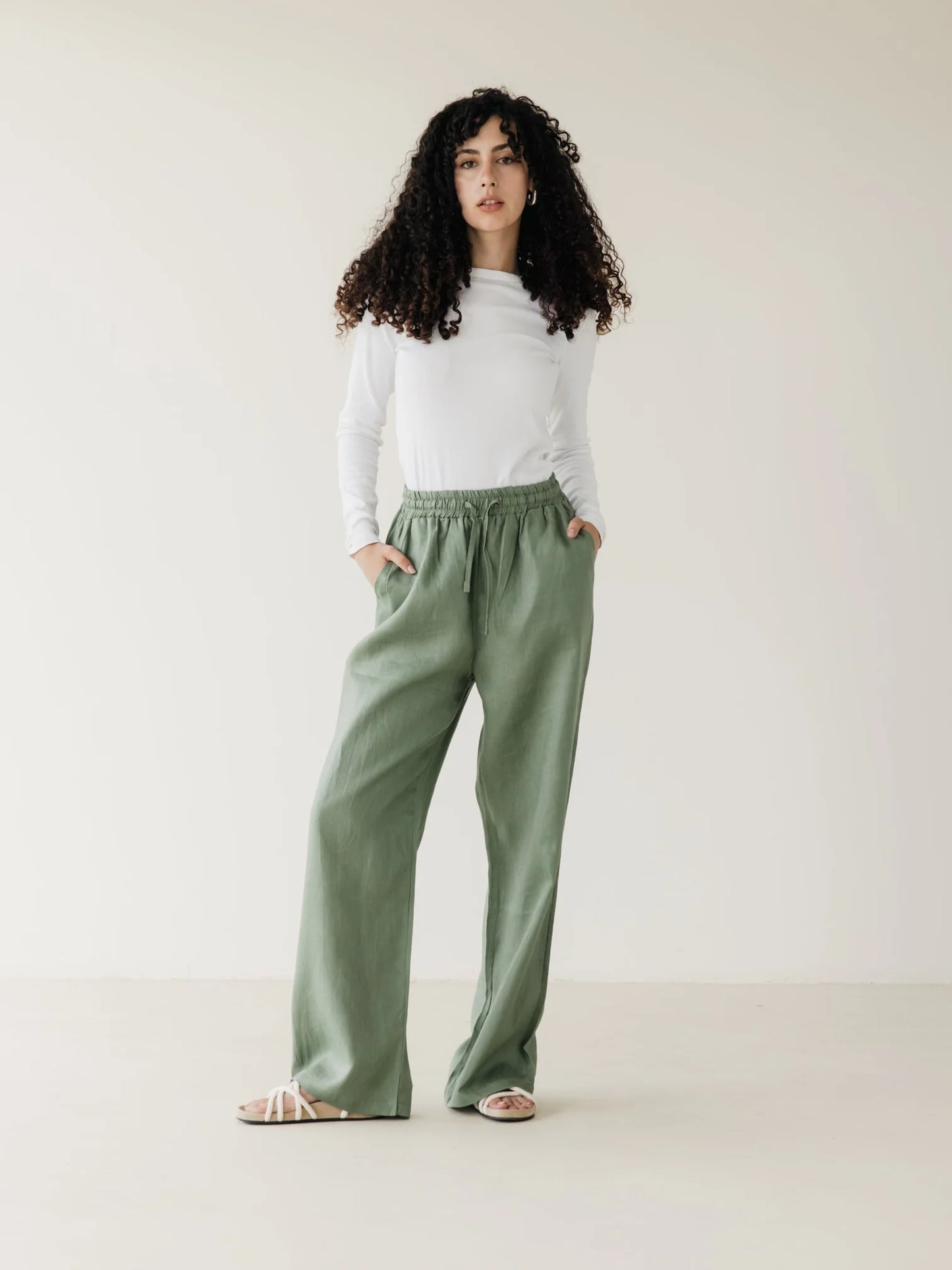 Basic linen pantss - Ascia