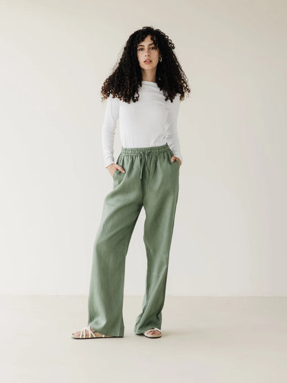 Basic linen pantss - Ascia