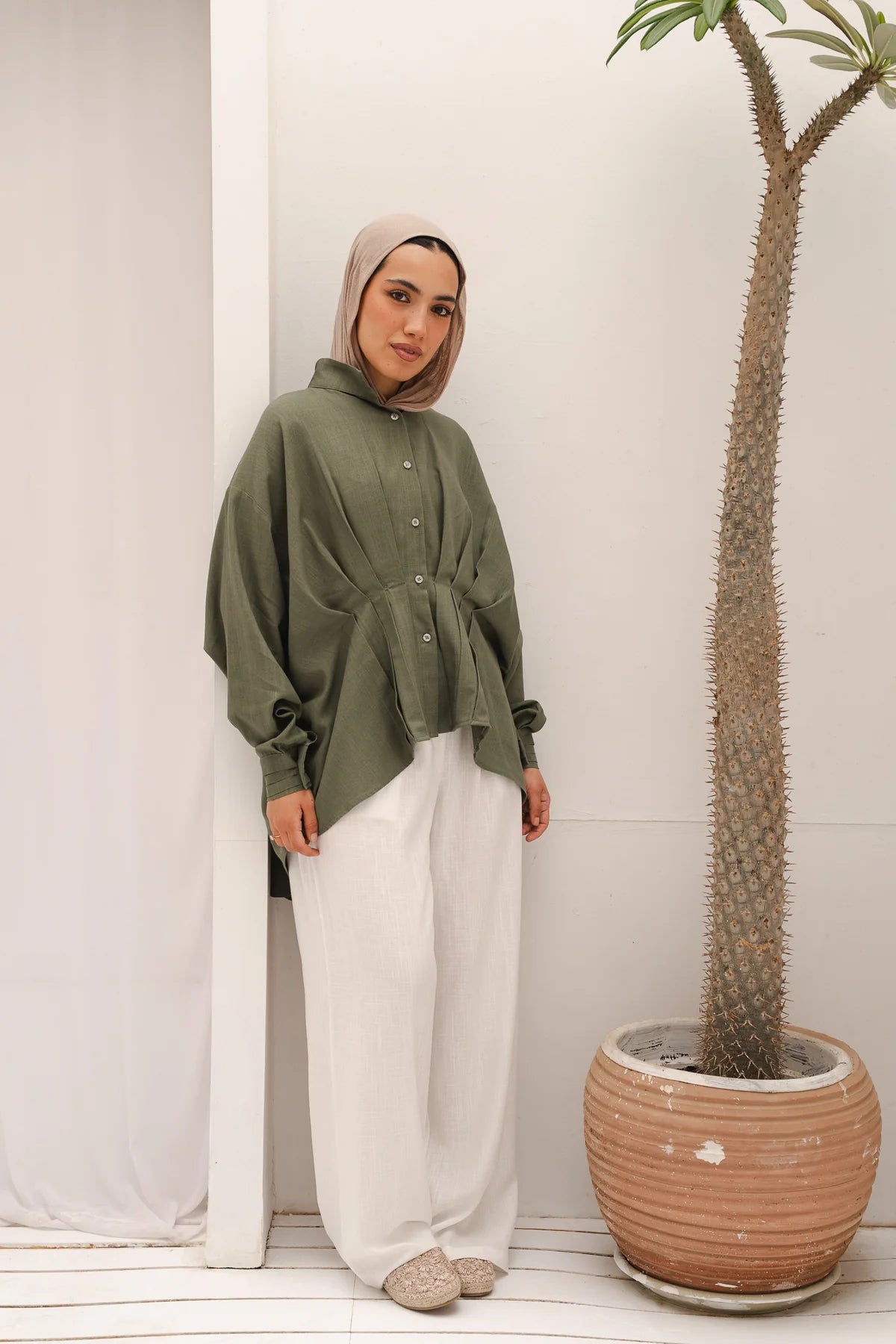 Airy waves linen top - Double anne