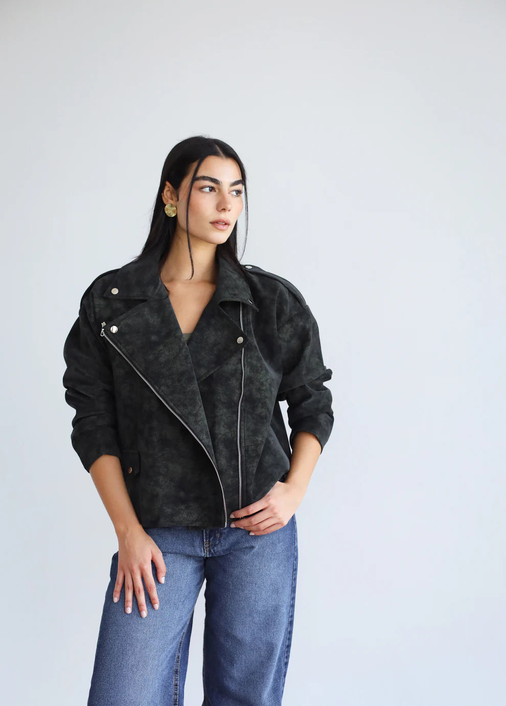 understated leather jacket - Amalia