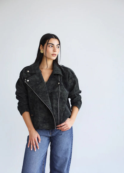 understated leather jacket - Amalia