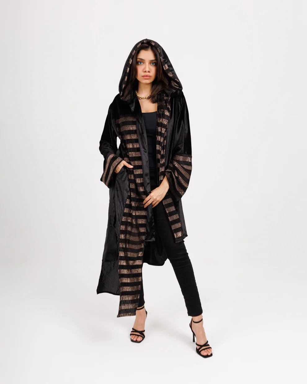 Velvet stripes cardigan - Jeno