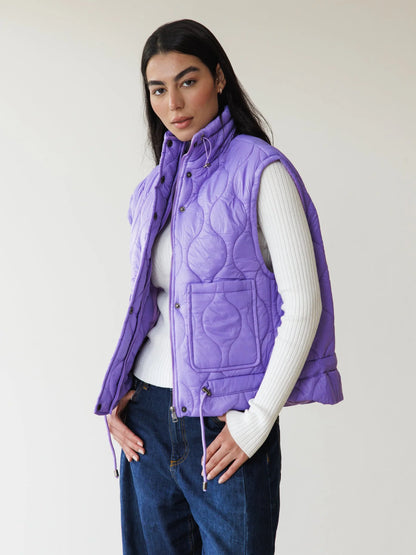 Embroidered Puffer Vest -  ASCIA