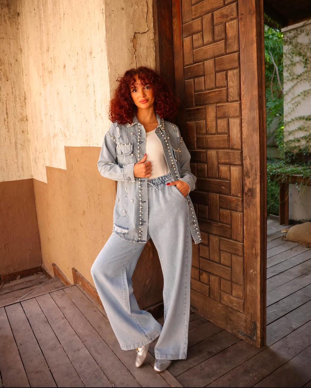Denim wide leg pants - Magazin