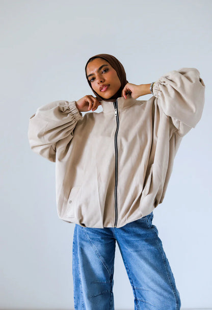 Bomber Suede Jacket - Zeyylan