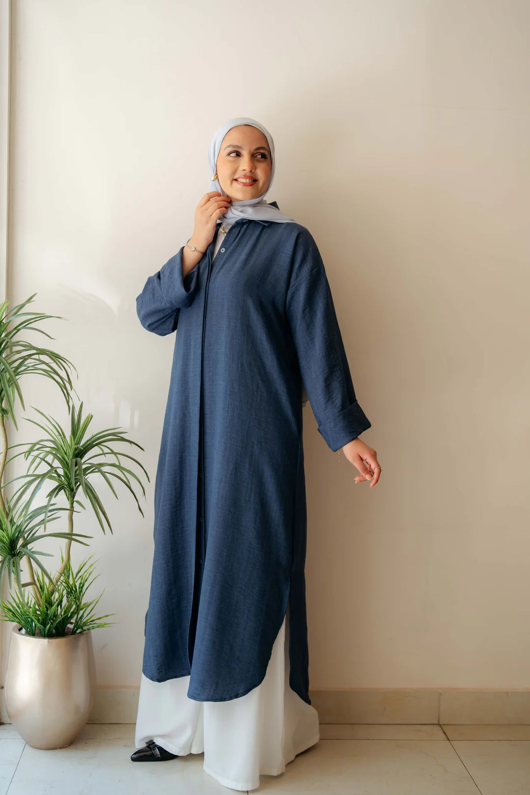 Plain shirt dress - Jamila
