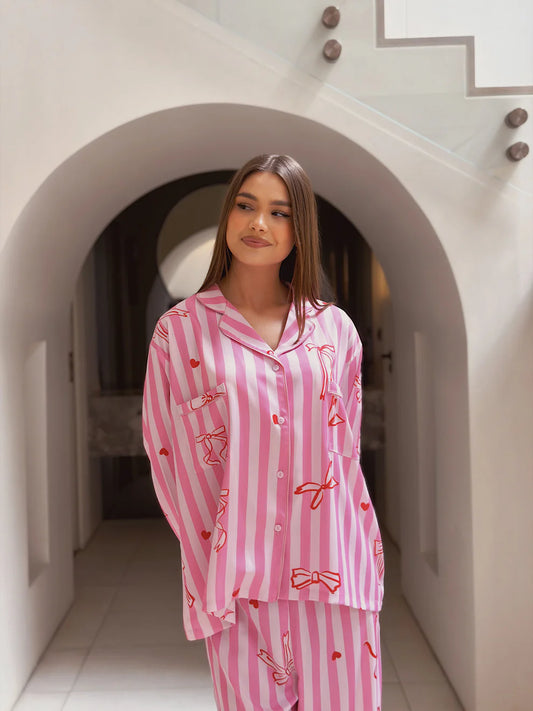 Self love satin Berry Bow - NK Designs