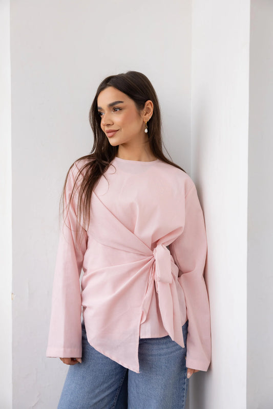 Nour side wrapp shirt - Mo basic