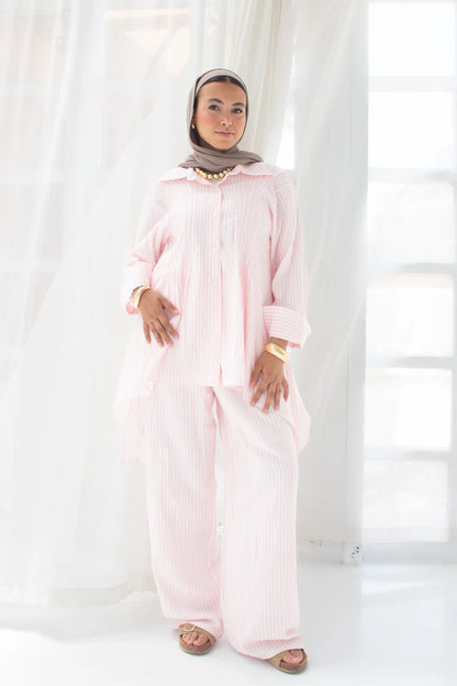 Stripped Popline Set - Yasofia