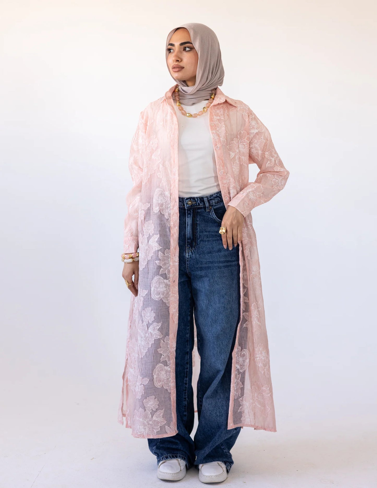 Fleur Dentelle Chemise - Khadija Hijab