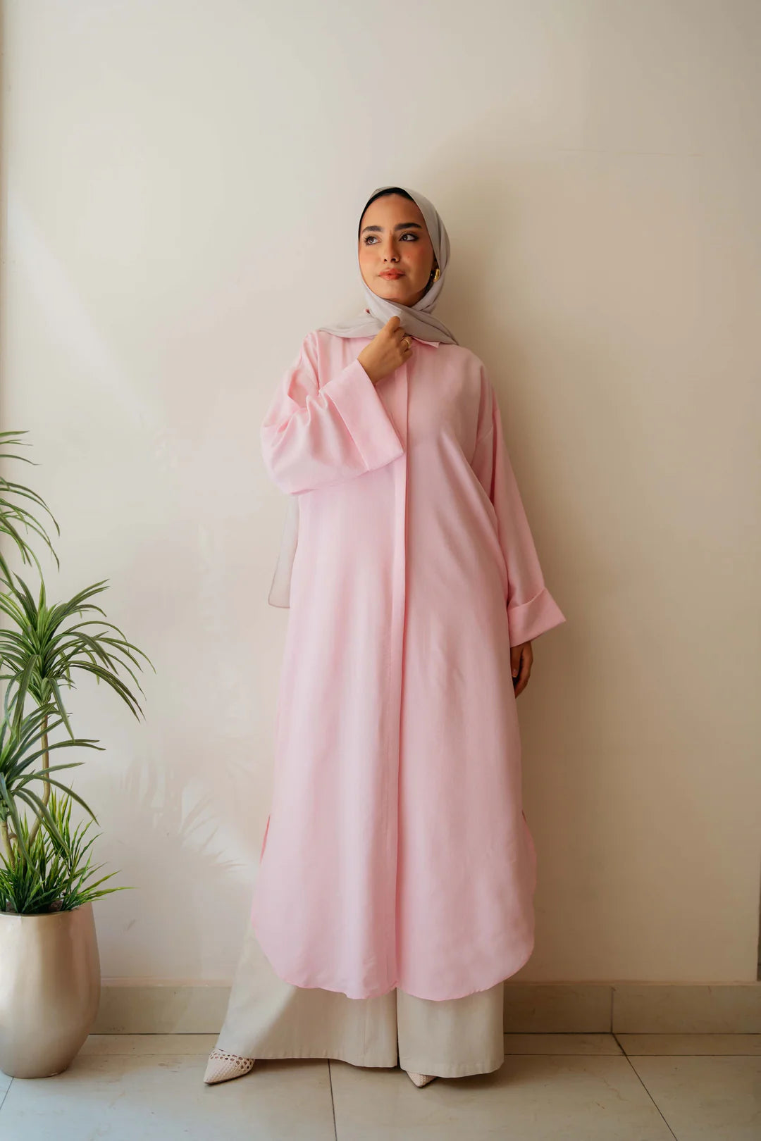Plain shirt dress - Jamila