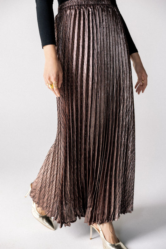 Sparkling pleated skirt - chiffon