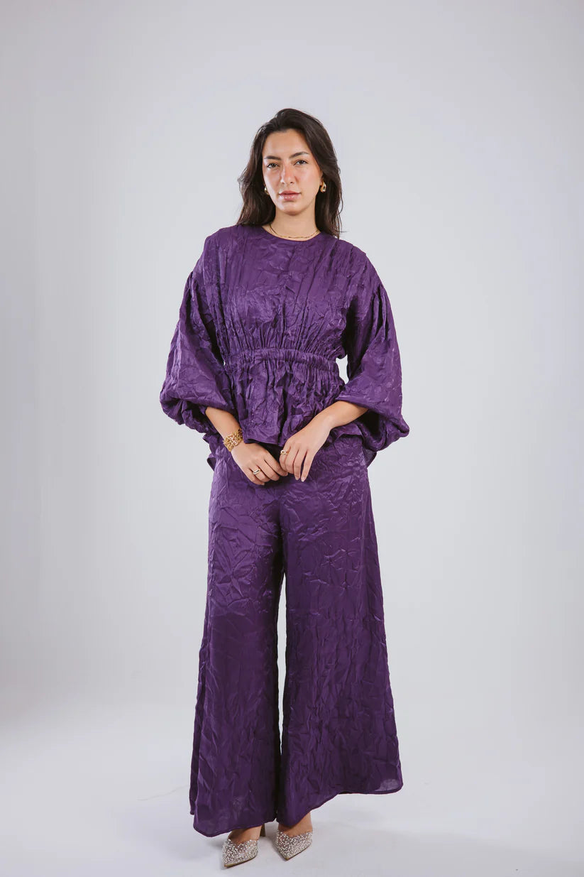 New crushed satin set - Maison taj