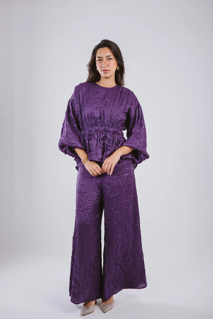 New crushed satin set - Maison taj