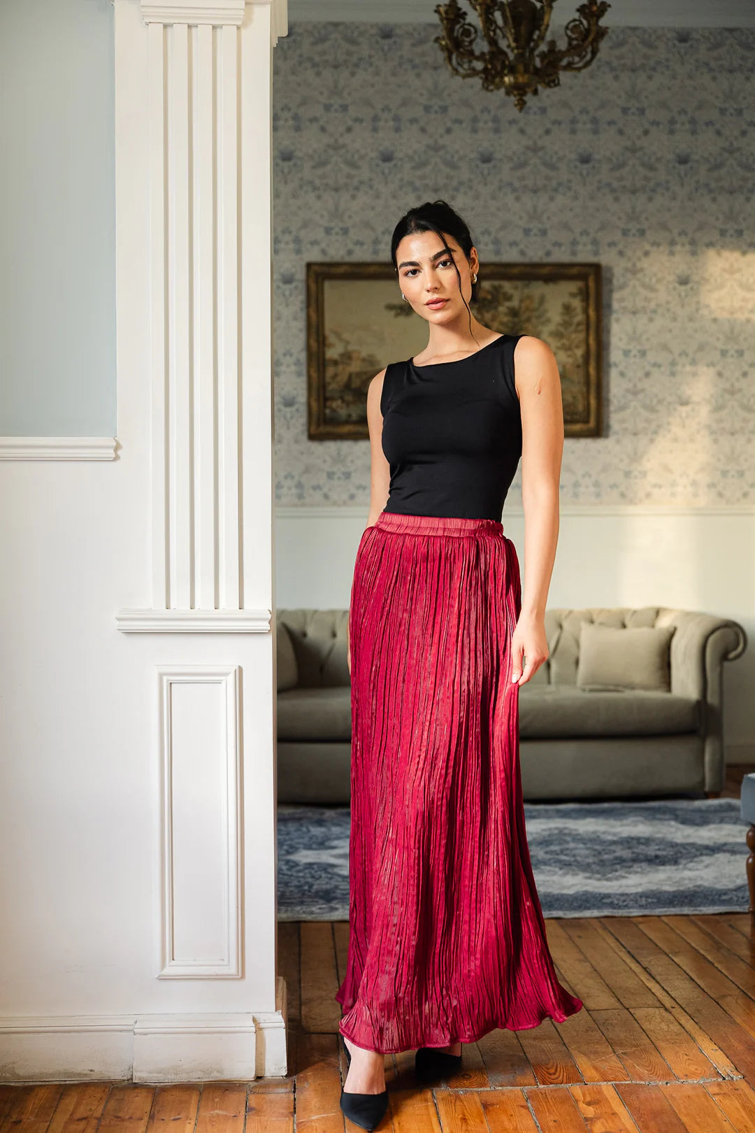 Chiffon sparkling skirt - chiffon