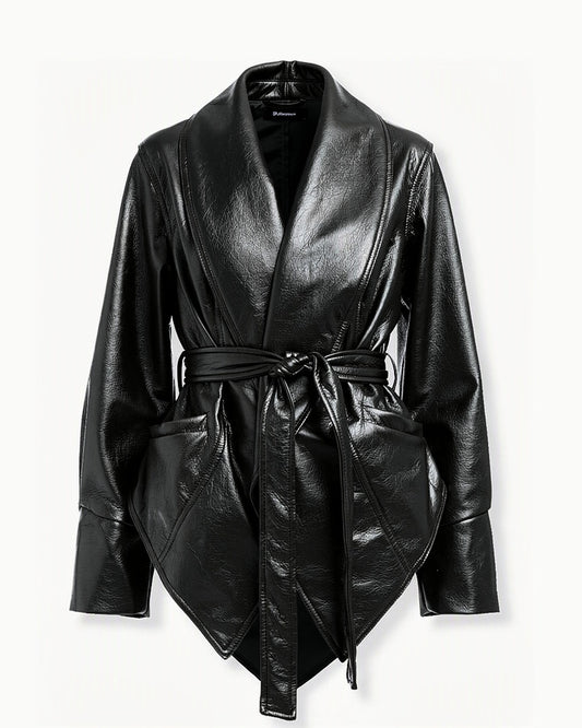 HBShop garment image: Risk Taker Leather Jacket - Amalia, Black