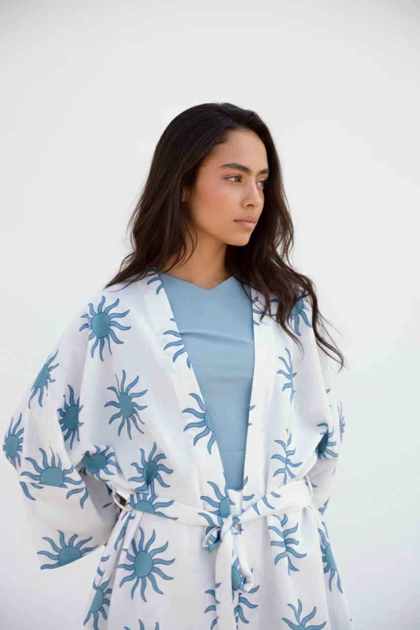 Soleil Linen kimono - Le maillot