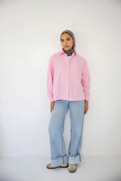 Cropped poplin shirt - Ba fashion