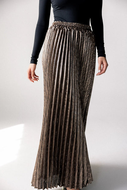Sparkling pleated skirt - chiffon