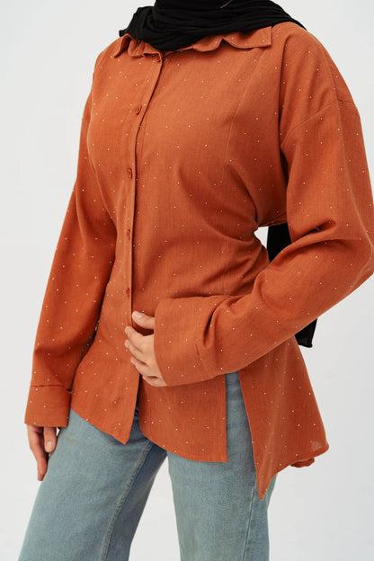 Studded glam shirt - double anne