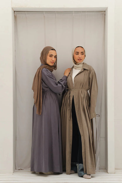 Golden wave long shirt dress - Double anne