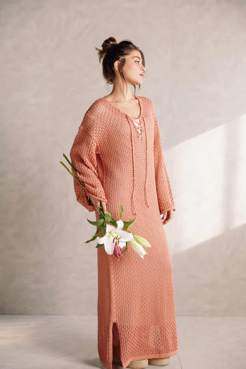Earthy knit dress - wajad