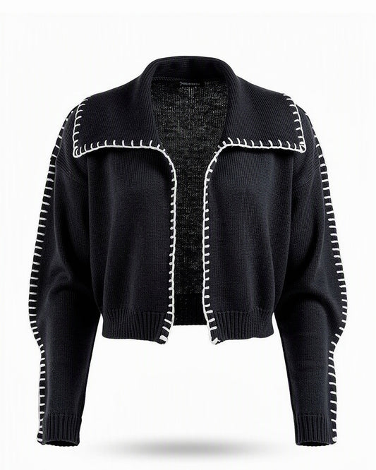 HBShop garment image: sand-Stitched Knit Jacket-Taj Sisters
