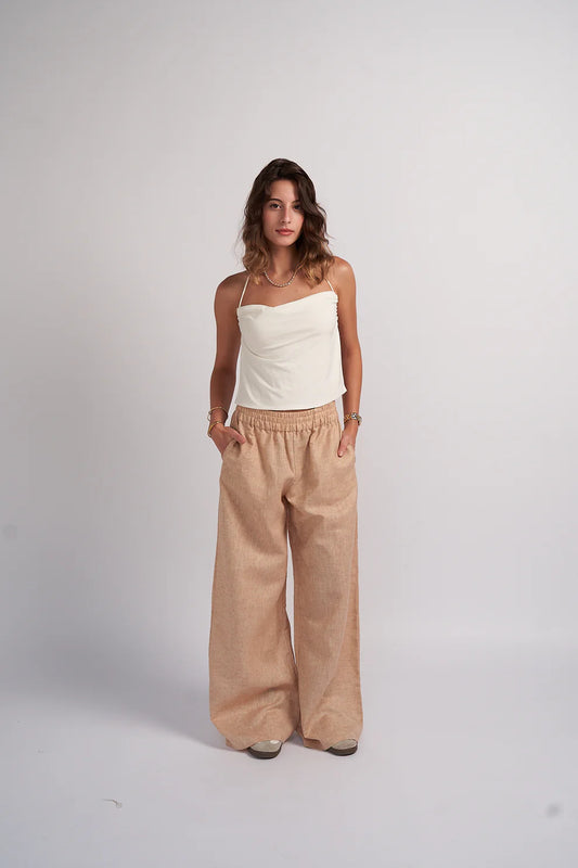 Sand Linen Pants - Auratex