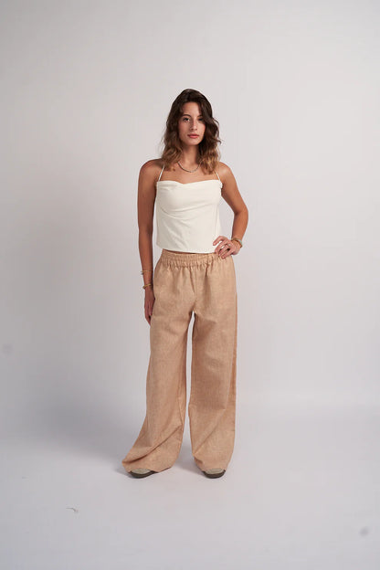 Sand Linen Pants - Auratex